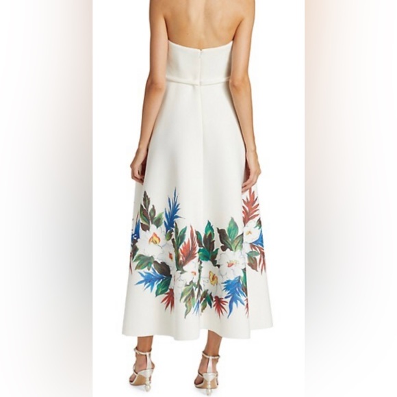 Badgley Mischka Floral Strapless Scuba Dress - Picture 2 of 9